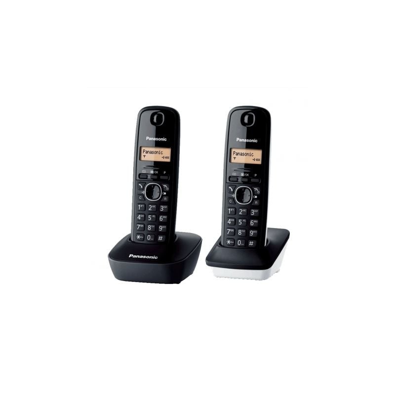 Teléfono Inalámbrico Panasonic KX-TG1612SP1- Pack DUO- Negro