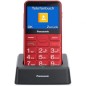 Teléfono Móvil Panasonic KX-TU155EXRN para Personas Mayores- Rojo