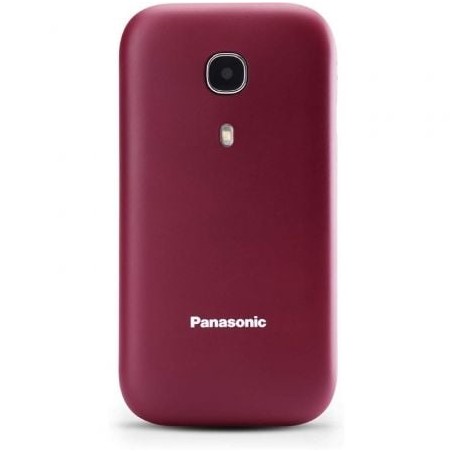 Teléfono Móvil Panasonic KX-TU400EXR para Personas Mayores- Rojo Granate