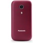 Teléfono Móvil Panasonic KX-TU400EXR para Personas Mayores- Rojo Granate