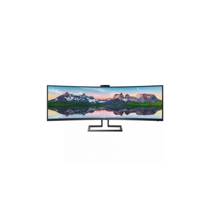 Monitor Profesional Ultrapanorámico Curvo Philips 499P9H 48-8"- Dual QHD- Webcam- Multimedia- Regulable en altura- Negro