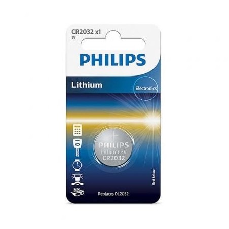 Pila de Botón Philips CR2032- 3V