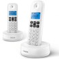 Teléfono Inalámbrico Philips D1612W-34- Pack DUO- Blanco