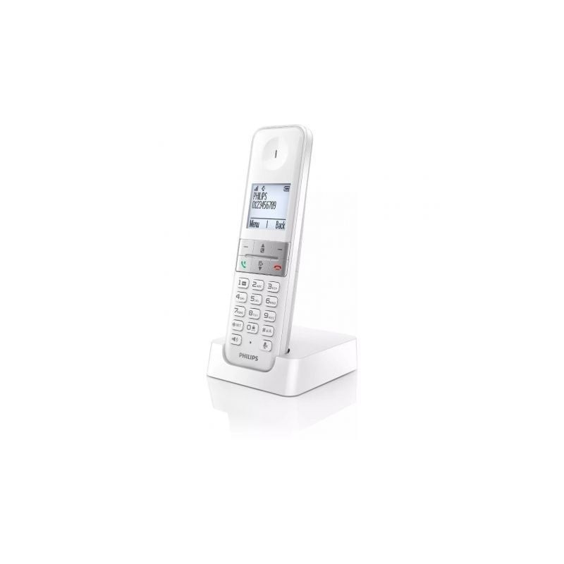 Teléfono Inalámbrico Philips D4701W-34- Blanco