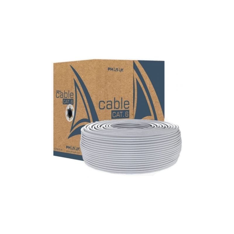 BOBINA CABLE GRIS PHASAK UTP AWG23 100m