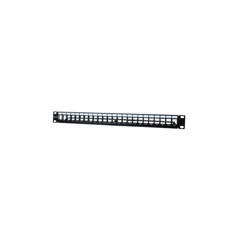 Patch Panel Phasak PA 3424- 24 Puertos- Cat-6- Altura 1U- Gestión de Cable- Conectores RJ45 UTP No Incluidos