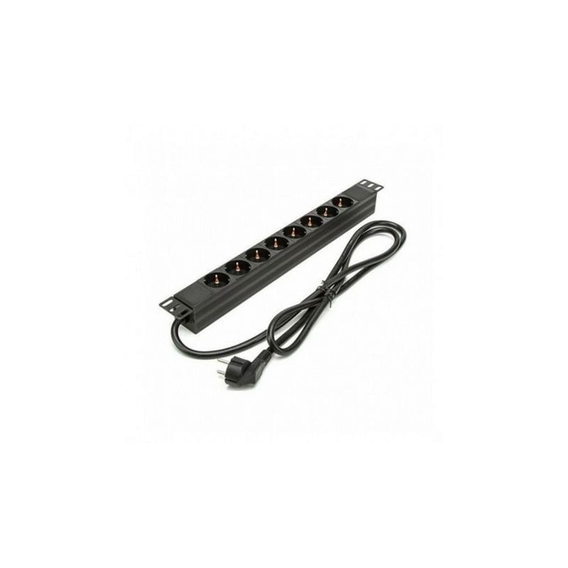 Regleta Phasak BNS 3518- 8 Tomas de Corriente- Cable 1-5m- Negro