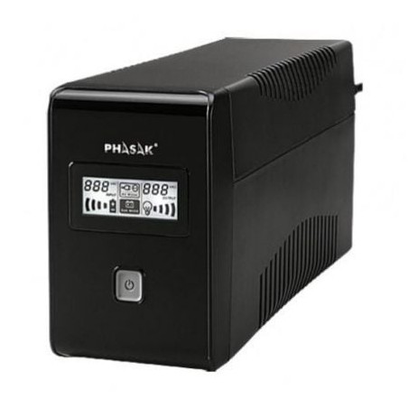 SAI Línea Interactiva Phasak 850 VA LCD Interactive- 850VA- 2 Salidas- Formato Torre