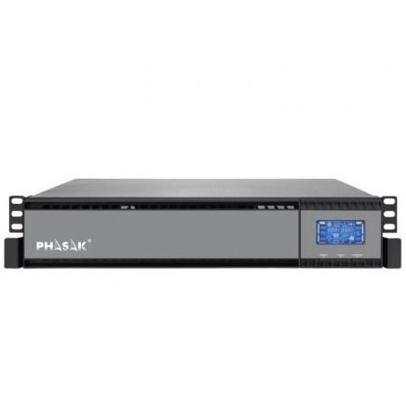 SAI Online Phasak Rack 19" 2000 VA Online LCD- 2000VA-1800W- 4 Salidas- Formato Rack