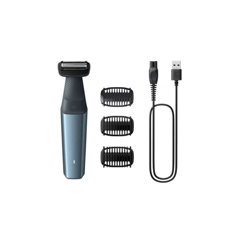 Afeitadora Philips Bodygroom Series 3000 BG3027- con Batería- 3 Accesorios