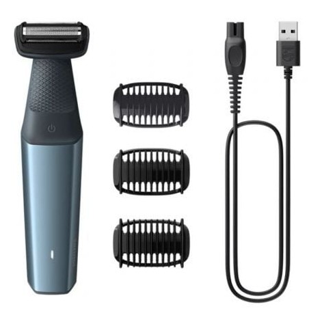 Afeitadora Philips Bodygroom Series 3000 BG3027- con Batería- 3 Accesorios