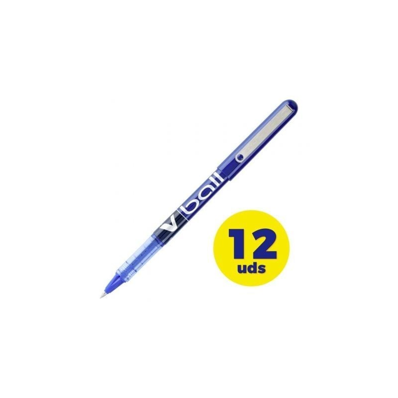 Caja de Bolígrafos de Tinta Líquida Pilot V-Ball NVB7A- 12 unidades- Azules