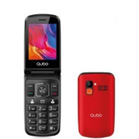 Teléfono Móvil Qubo P-210NWRD para Personas Mayores- Rojo