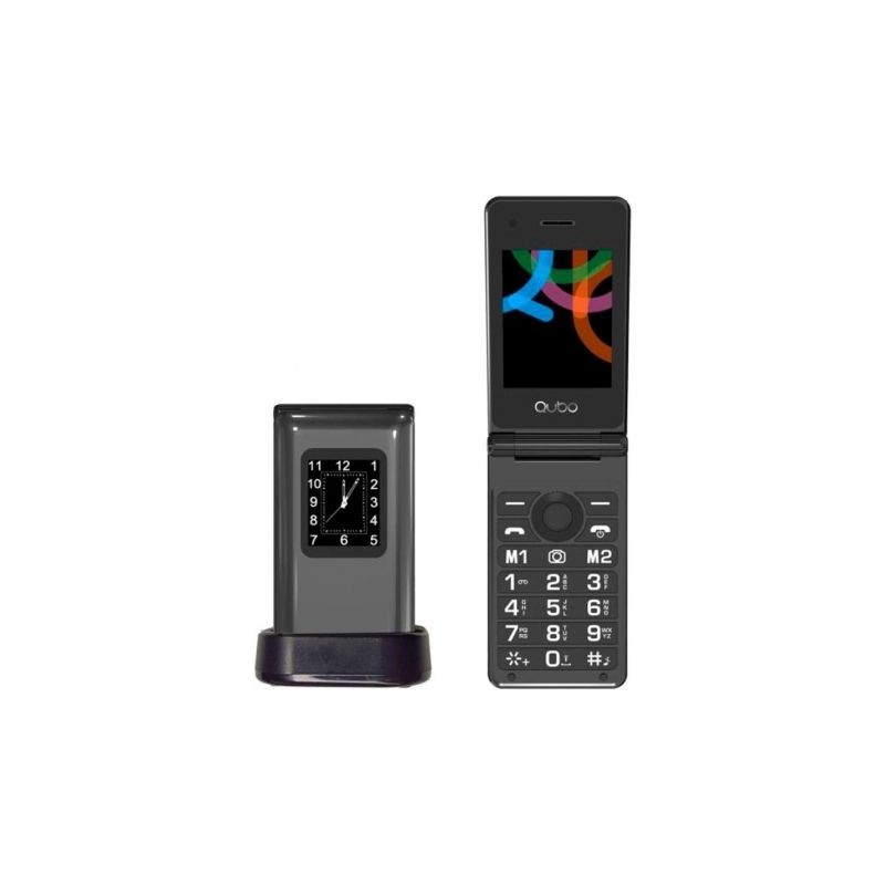 Teléfono Móvil Qubo X-28BKC para Personas Mayores- Negro