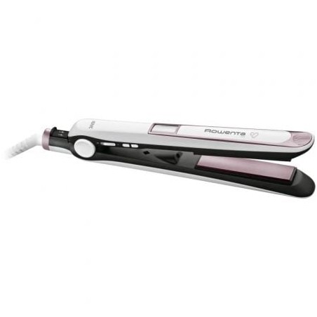 Plancha para el Pelo Rowenta Premium Care 7-7- Blanca y Rosa