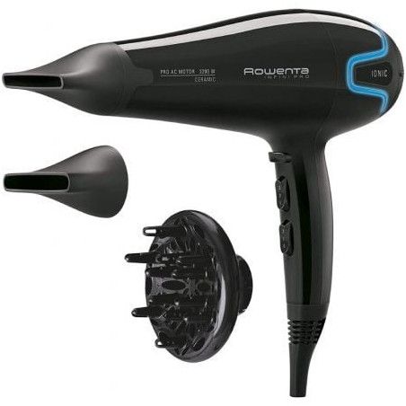 Secador Rowenta Infini Pro Beauty CV8730- 2200W- Iónico- Negro