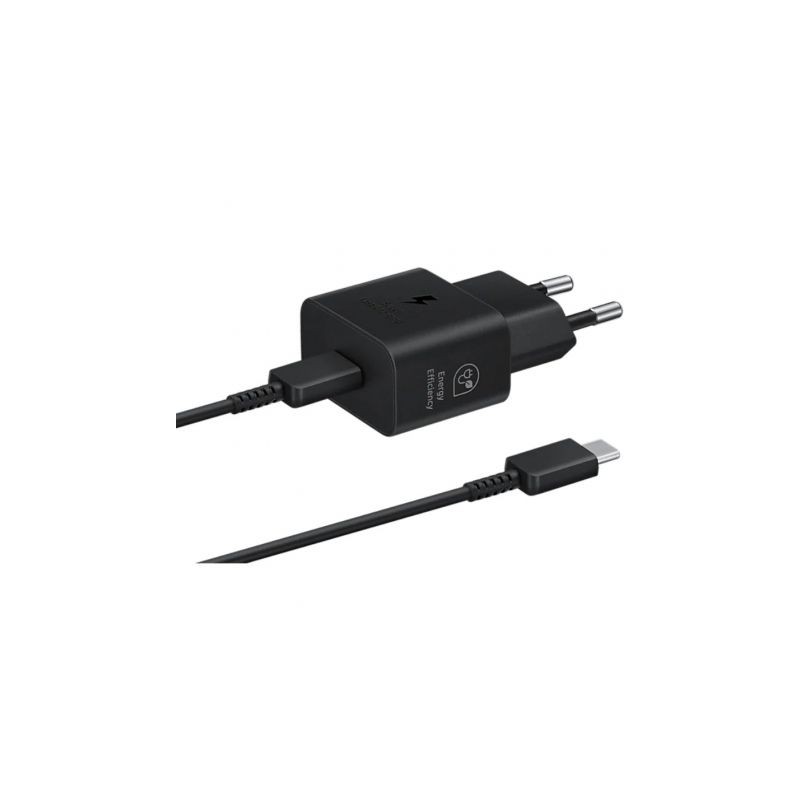 Cargador de Pared Samsung EP-T2510XBEGEU- 1xUSB Tipo-C + Cable USB Tipo-C- 25W