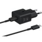 Cargador de Pared Samsung EP-T2510XBEGEU- 1xUSB Tipo-C + Cable USB Tipo-C- 25W