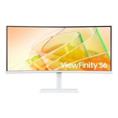 Monitor Profesional Ultraparonámico Curvo Samsung ViewFinity S6 S34C650TAU 34"- UWQHD- Multimedia- Regulable en altura- Blanco