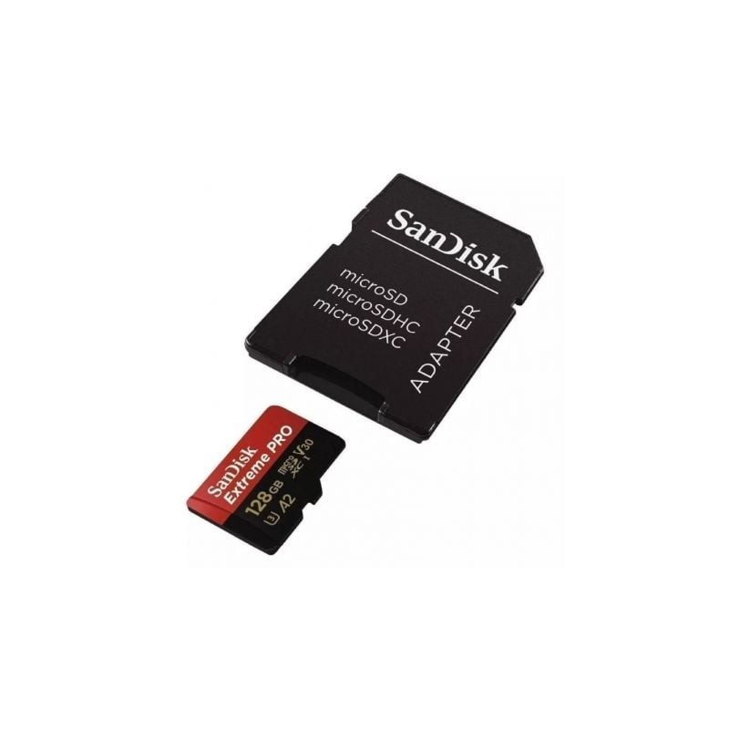 Tarjeta de Memoria SanDisk Extreme Pro 128GB microSD XC UHS-I con Adaptador- Clase 10- 200MBs