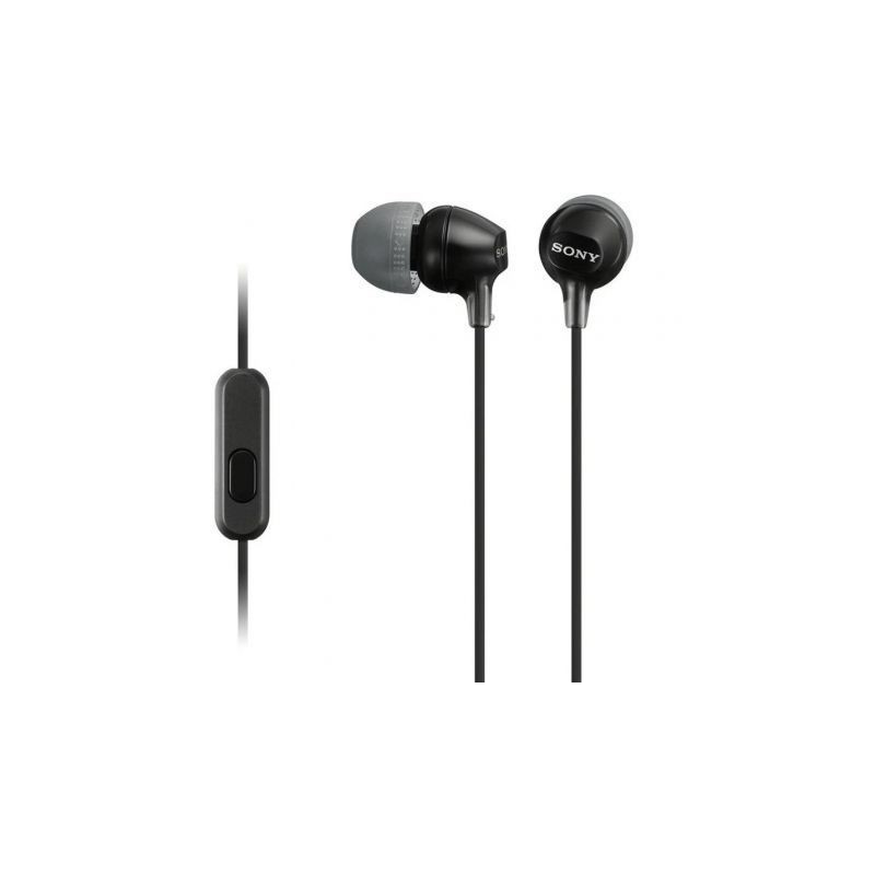 Auriculares Intrauditivos Sony MDR-EX15AP- con Micrófono- Jack 3-5- Negros