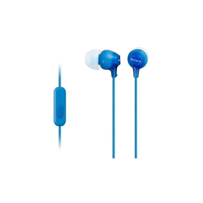 Auriculares Intrauditivos Sony MDR-EX15APLI- con Micrófono- Jack 3-5- Azules