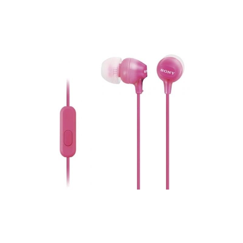 Auriculares Intrauditivos Sony MDR-EX15APPI- con Micrófono- Jack 3-5- Rosas