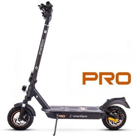 Patinete Eléctrico SmartGyro K2 Pro Black Certificado- Motor 1000W- Ruedas 10"- 25km-h -Autonomía 60km- Negro