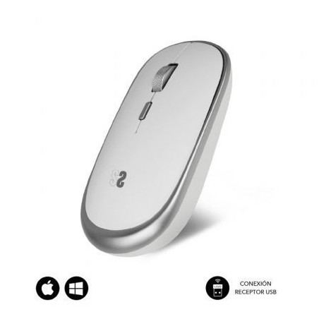 Ratón Inalámbrico Subblim Wireless Mini- Hasta 1600 DPI- Plata