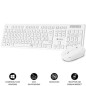 Teclado y Ratón Subblim Combo Business Slim Silencioso Inalámbrico- Blanco