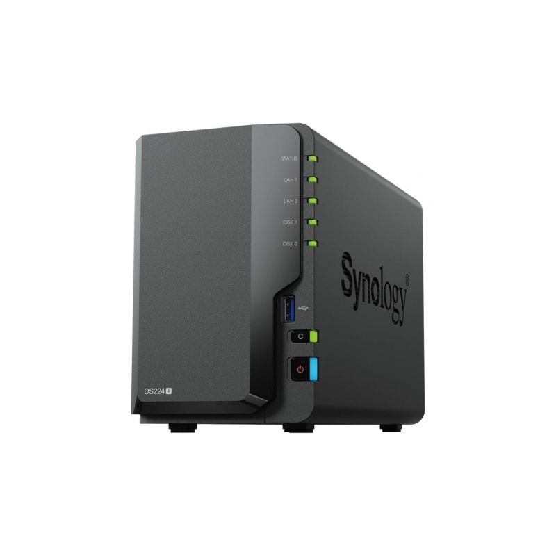 NAS Synology Diskstation DS224+- 2 Bahías 3-5"- 2-5"- 2GB DDR4- Formato Torre