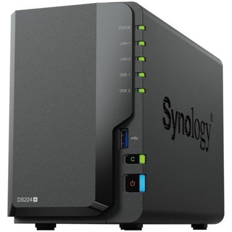 NAS Synology Diskstation DS224+- 2 Bahías 3-5"- 2-5"- 2GB DDR4- Formato Torre