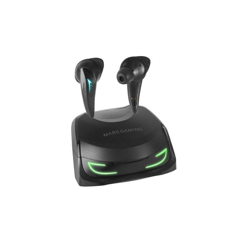 Auriculares Bluetooth Mars Gaming MHI-Ultra con estuche de carga- Autonomía 7-8h- Negros