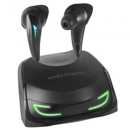 Auriculares Bluetooth Mars Gaming MHI-Ultra con estuche de carga- Autonomía 7-8h- Negros