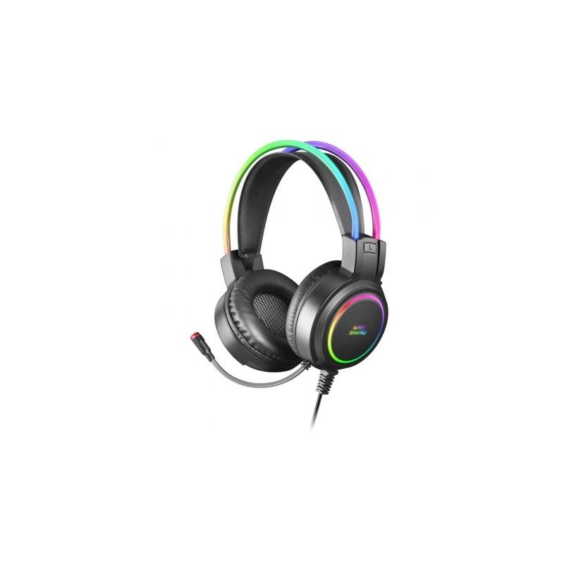 Auriculares Gaming con Micrófono Mars Gaming MHRGB- Jack 3-5- Negros