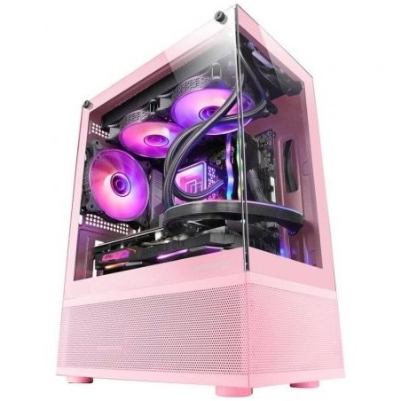 Caja Gaming Minitorre Mars Gaming MC-SE- Rosa