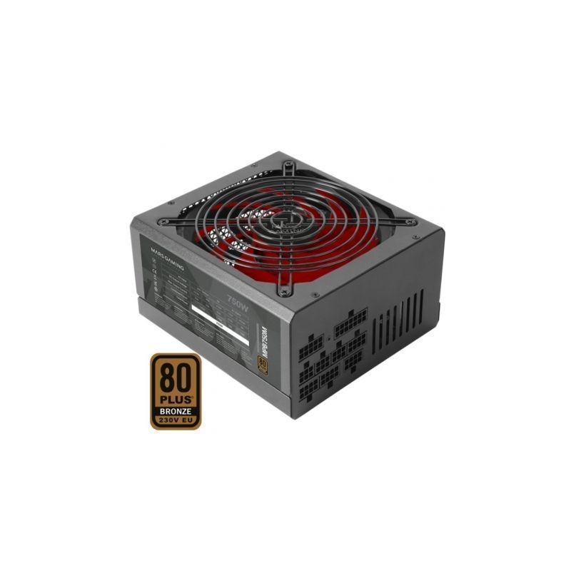 Fuente de Alimentación Mars Gaming MPB750M- 750W- Ventilador 14cm- 80 Plus Bronze