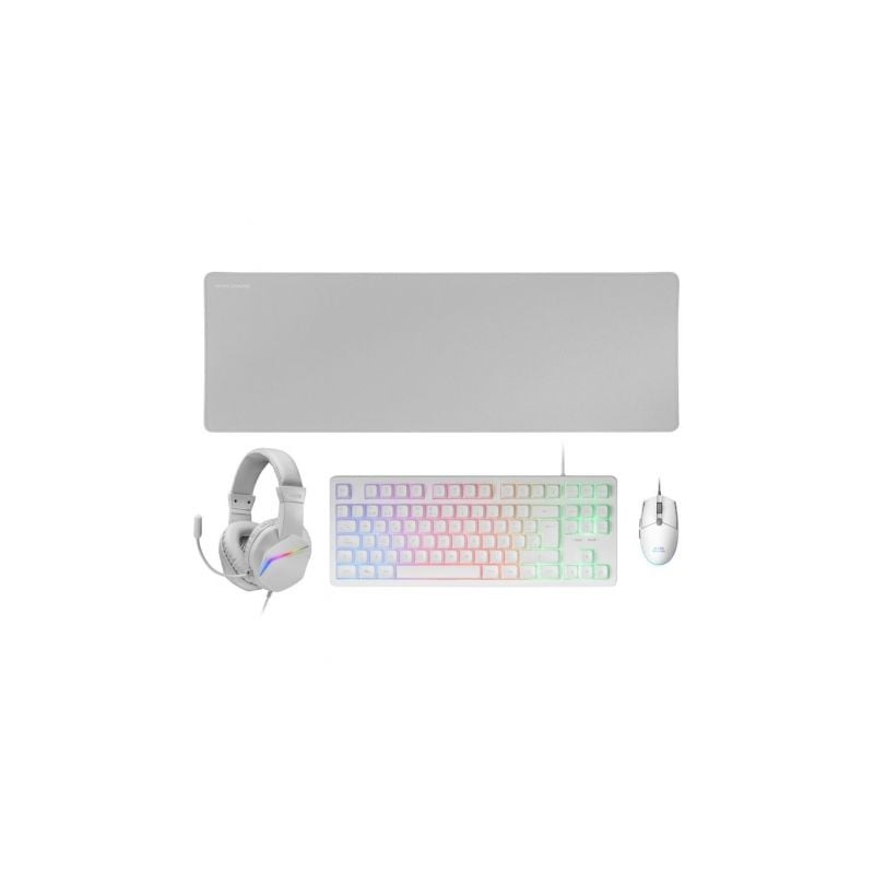 Pack Gaming Mars Gaming MCP-RGB3W- Teclado RGB + RatÃ³n Ã“ptico + Alfombrilla XXL + Auriculares