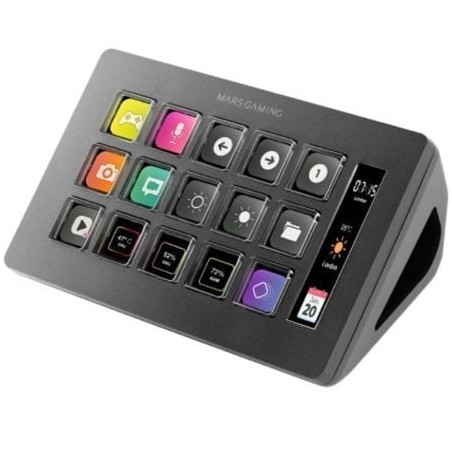 Stream Deck Slim Mars Gaming MSD-ONE- 15 Teclas LCD- Negro