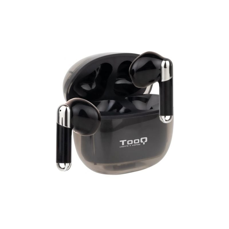 Auriculares Bluetooth TooQ Onyx TQBWH-0054B con estuche de carga- Autonomía 4h- Negros