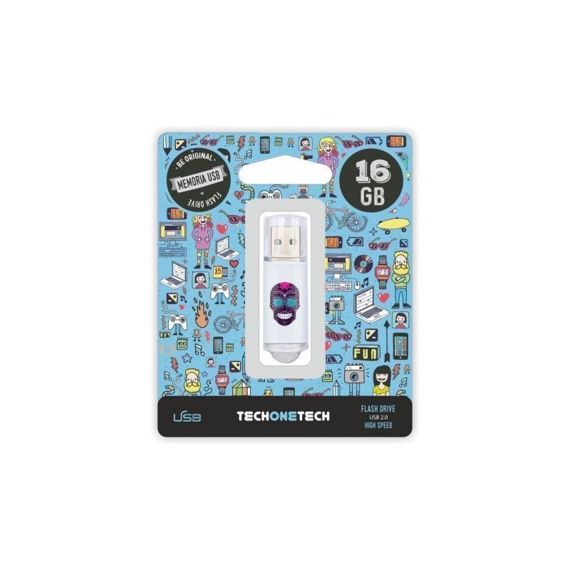 Pendrive 16GB Tech One Tech Calavera Maya USB 2-0