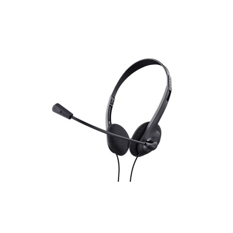 Auriculares Trust Chat Headset 24659- con Micrófono- Jack 3-5- Negros