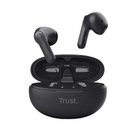 Auriculares Bluetooth Trust Yavi ENC con estuche de carga- Negros