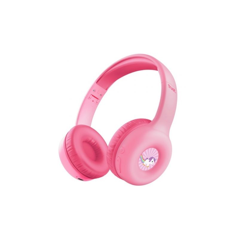 Auriculares Infantiles Inalámbricos Trust Nouna Kids- con Micrófono- Rosas