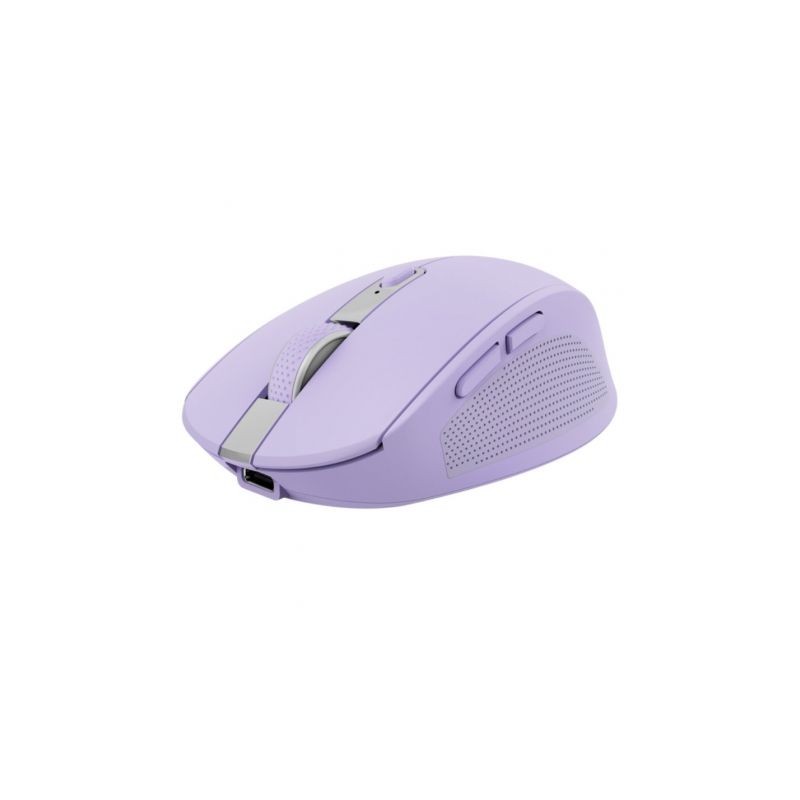 Ratón Inalámbrico por Bluetooth Trust Ozaa Compact Wireless- Batería recargable- Hasta 3200 DPI- Morado