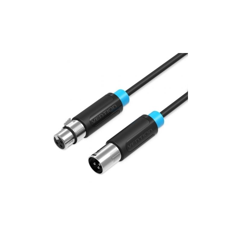 Cable Estéreo Vention BBFBJ- XLR Macho - XLR Hembra- 5m- Negro