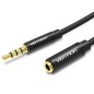 Cable Estéreo Vention BHBBG- Jack 3-5 Macho - Jack 3-5 Hembra- 1-5m- Negro