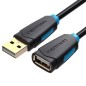 Cable Alargador USB 2-0 Vention CBCBD- USB Macho - USB Hembra- 50cm- Negro