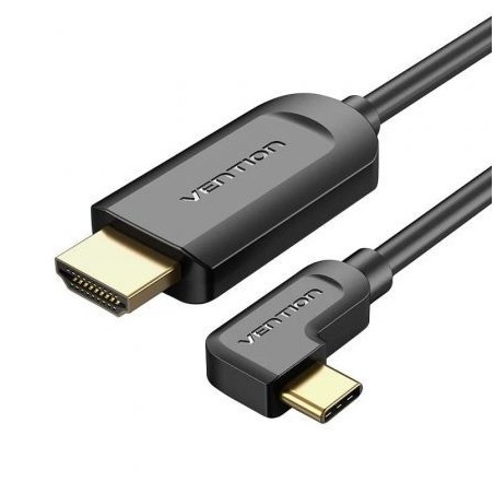 Cable Conversor HDMI 1-4 4K Vention CGVBG- USB Tipo-C Macho - HDMI Macho- 1-5m- Negro