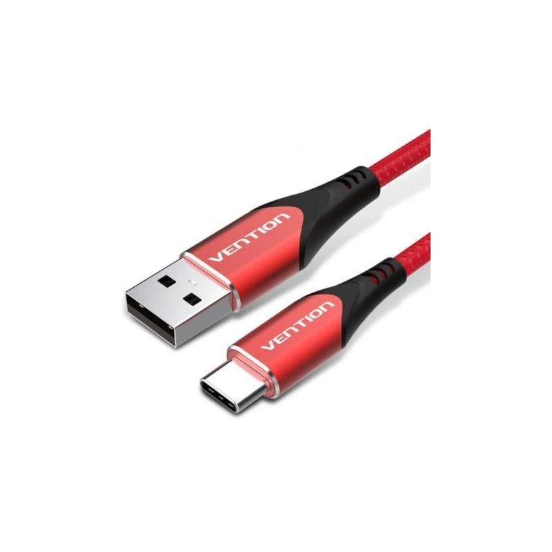 Cable USB 2-0 Tipo-C Vention CODRG- USB Tipo-C Macho - USB Macho- 480Mbps- 1-5m- Rojo